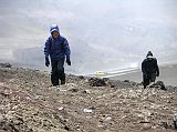 Ecuador Cotopaxi 02-04 Peter Ryan And Charlotte Ryan Hiking To Jose Ribas Refuge The wind howled and the hail stung our faces as Peter Ryan and Charlotte Ryan struggled in the 0C weather towards the Jos Ribas refuge (4800m).